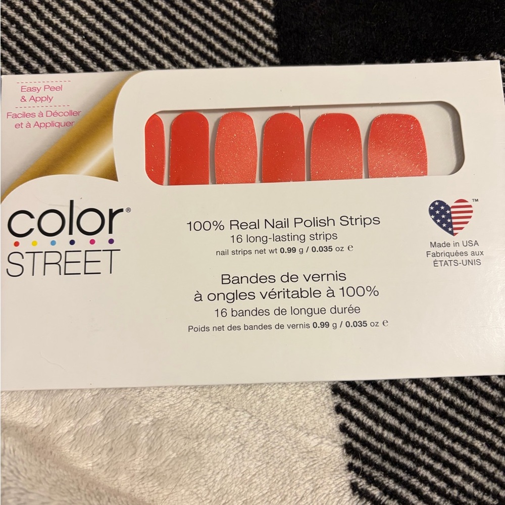Color Street Coral Nail Polish Strips HEAT WAVE